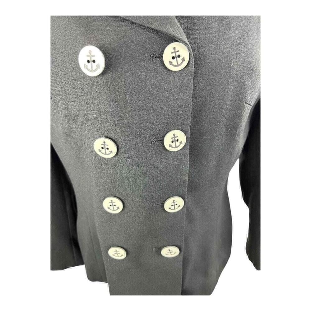 Women's Kasper & Company ASL Lined Jacket Black Double Breasted Blazer Size 8 - Picture 2 of 5